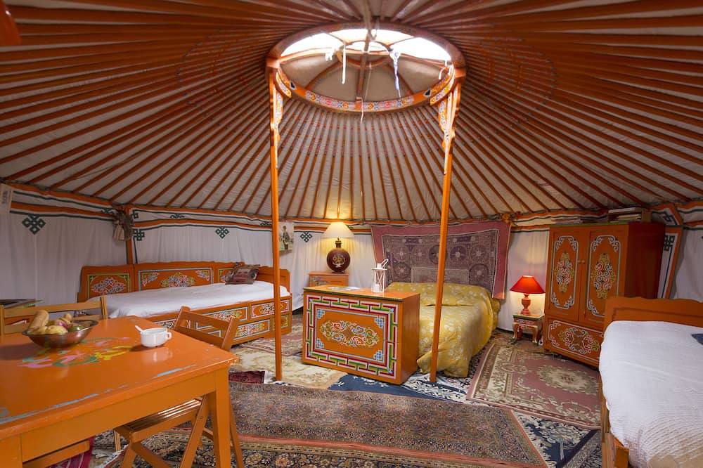 Unusual accommodation in the Creuse Mongolian yurt in Vallière, Parc Naturel Régional de Millevaches en Limousin