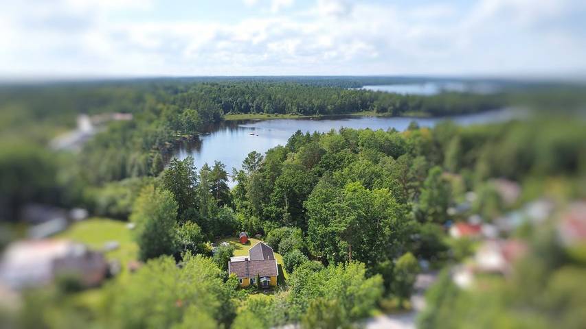 Ferienhaus für 8 Personen, mit Ausblick und Garten sowie Sauna