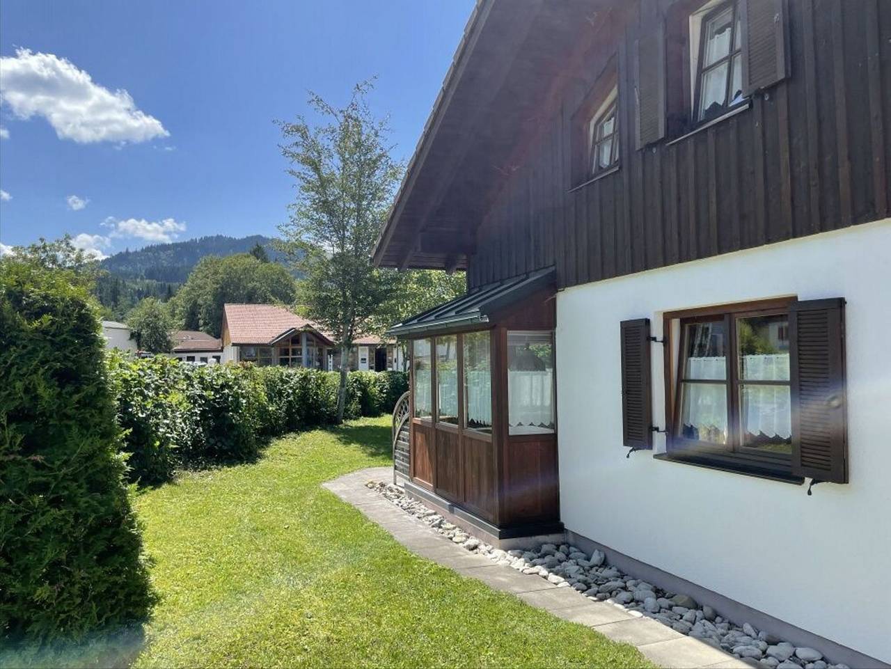 Ferienhaus Untere Gamssteige im Feriendorf Reichenbach - Haus Simon mit Bergblick und Garten (Ht, ) in Nesselwang, Bayerisch Schwaben