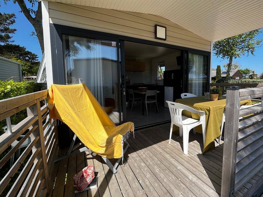 Camping Sunêlia la Baie de Saint Pol - Mobilheim 4 personen - Prestige - 2 Zimmer - 26m² in Saint-Pol-de-Léon, Ceinture Dorée