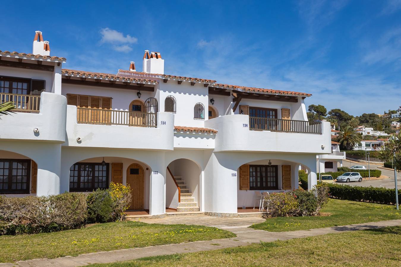 Apartamento 'Son Bou Gardens Sup 2' con vistas al mar, piscina compartida y Wi-Fi in Sant Jaume, Municipio de Alaior
