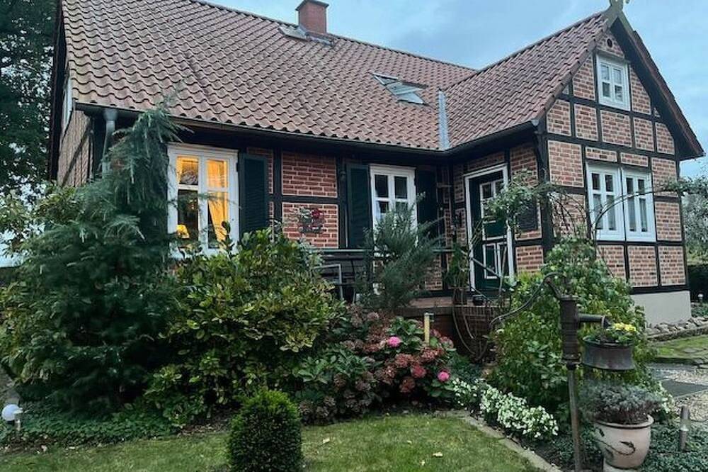 Haus Elbrose inmitten von Rosen mit Elbdeichzugang in Lenzerwische, Prignitz