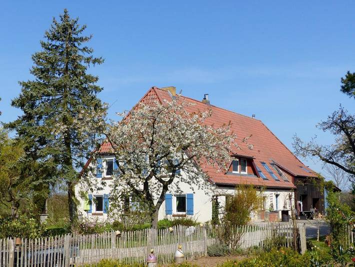 Ferienwohnung für 2 Personen, mit Terrasse und Garten sowie Sauna und Ausblick in Peenehagen