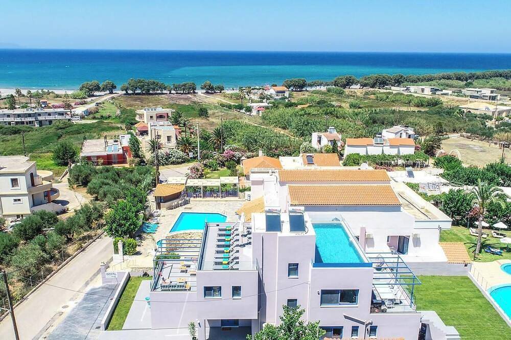 Naval villa-Panoramic sea view villa with heated  roof pool in Tavronitis, Chania und Umgebung