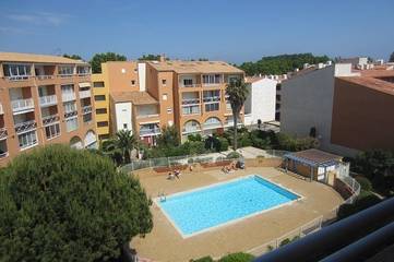 Gîte pour 7 personnes, avec terrasse et piscine, animaux acceptés dans Aqualand (Cap d'Agde)