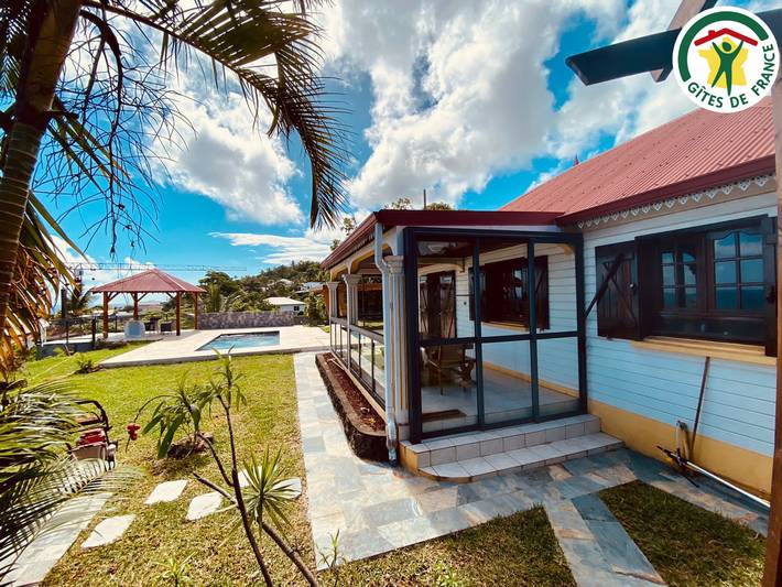 Gîte pour 4 personnes, avec jardin sur l' Île de la Réunion