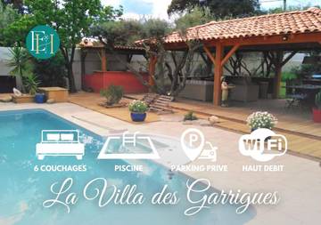 Cottage pour 6 personnes, avec jardin et piscine à Saint-Bauzille-de-Montmel