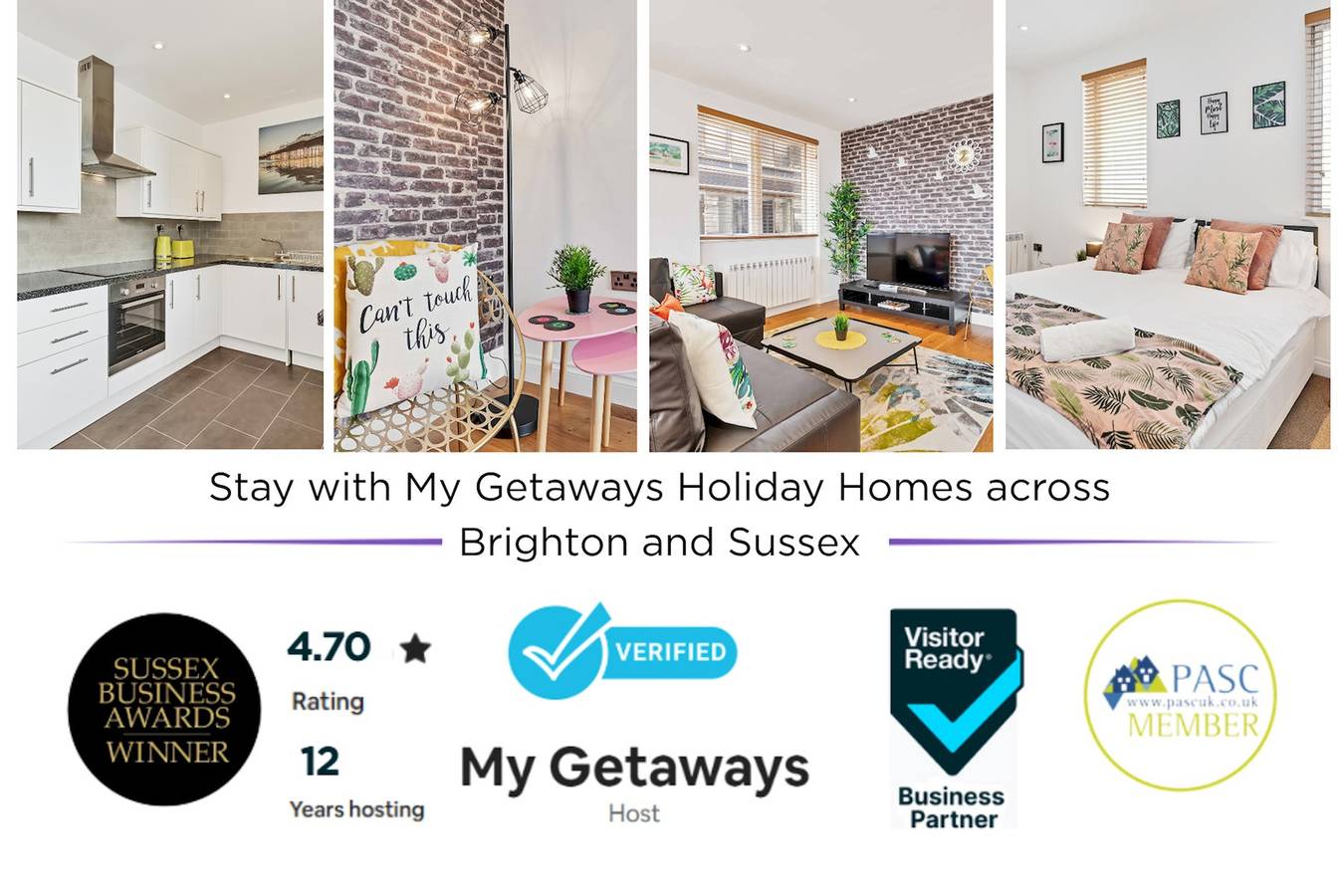 Apartamento entero, Seaview Heights - two bedroom two bathroom loft style apartment direct distant sea views - fast wifi in Brighton, Sussex