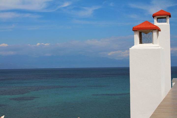Apartamento entero, Unique sea view! Exposed located holiday apartment above the sea | Messenia, Peloponnese in Messenien