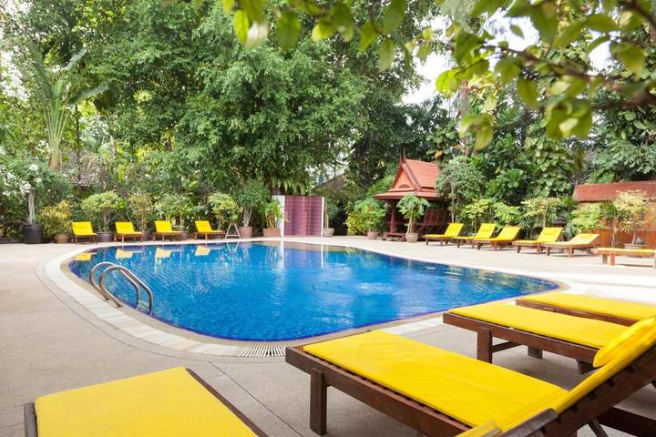 Hotel für 3 Personen, mit Pool und Ausblick sowie Garten in Thailand