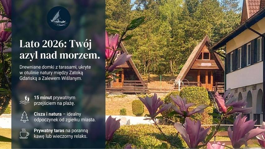 Domek letniskowy dla 5 osób, z ogród i widok oraz widok na jezioro w Zalew Wiślany