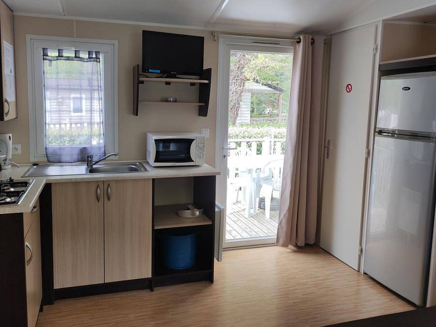 Camping le Moulin du Pont d'Alies - Mobilheim 6 personen - Trigano 31 in Saint-Martin-Lys, Regionaler Naturpark Corbières-Fenouillèdes