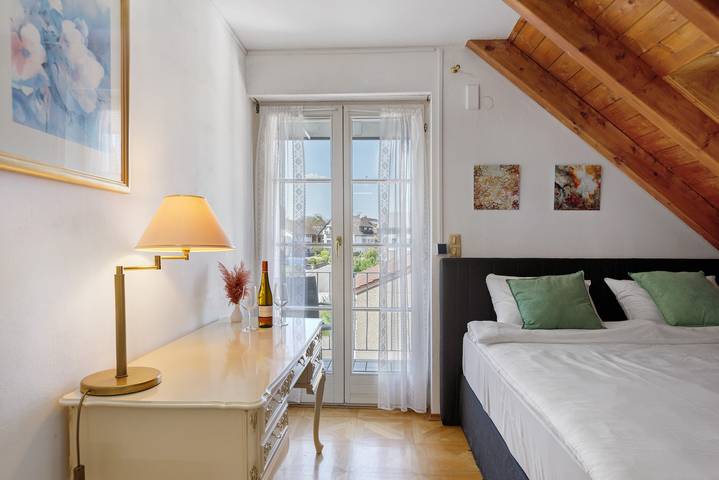 Suite - Vierbettzimmer mit Inselblick und Balkon in Reichenau, Untersee