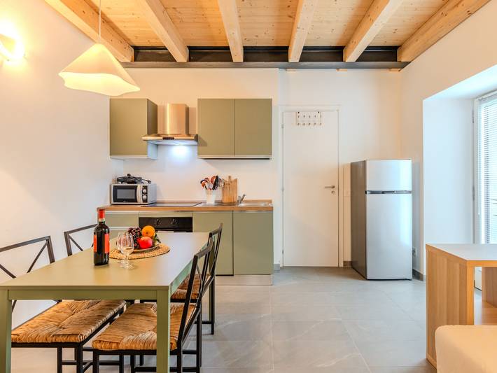 Ferienwohnung für 3 Personen, mit Terrasse und Garten sowie Ausblick