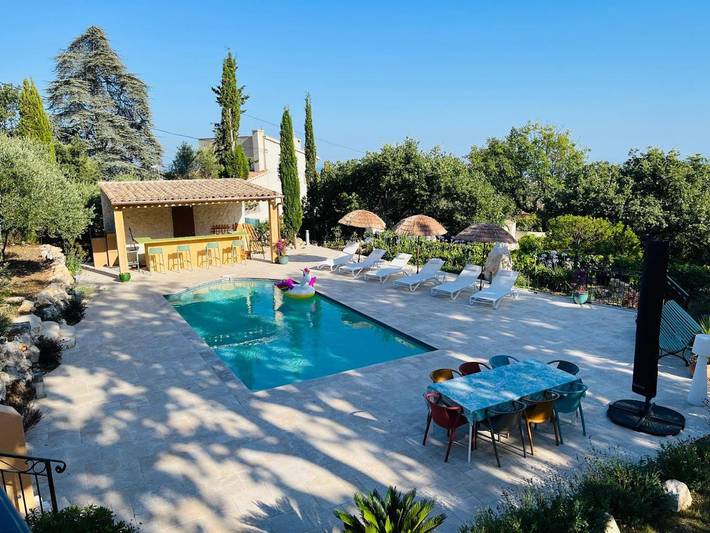 Location de vacances pour 8 personnes, avec jardin ainsi que piscine et vue à La Gaude - 3