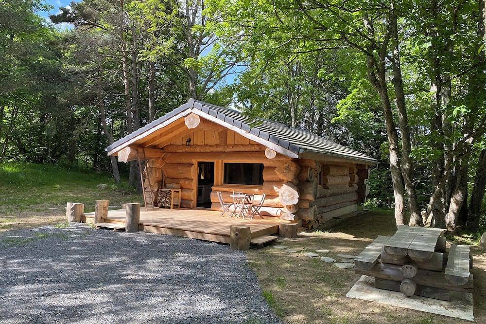 Wooden chalet with all comforts in a forest setting 2 km from the village by footpath. in Le Chambon-sur-Lignon, Massif Central