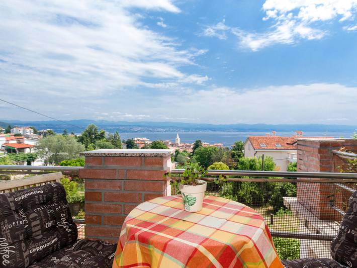 Apartament wakacyjny dla 4 osób, z Balkon i Taras w Lovran