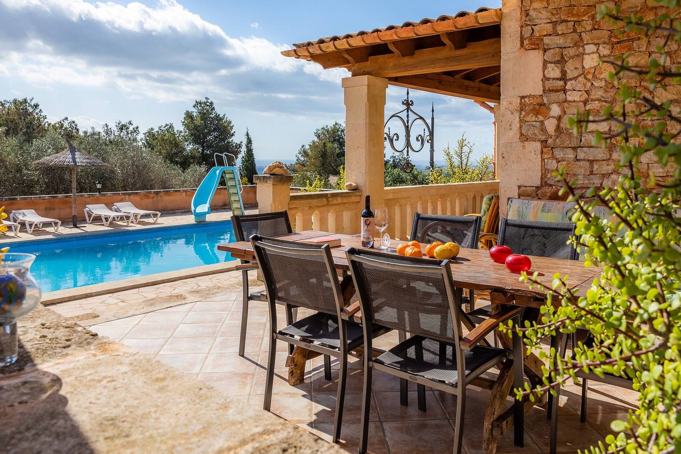 Casa de vacaciones Es Turó con vistas al mar, Wi-Fi, piscina y jardín in Felanitx, Mallorca Sur