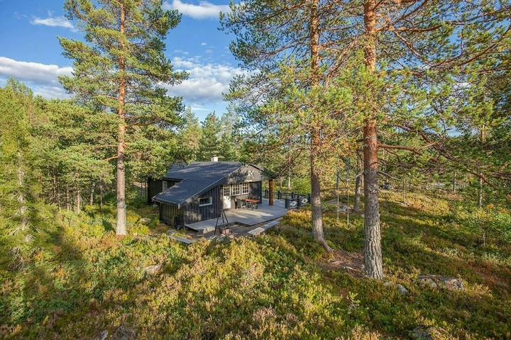 Authentische Hütte am Fuße des Andersnatten in Sigdal