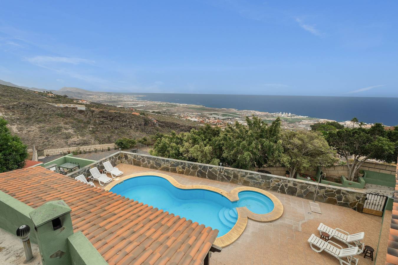 Casa Rural Tijoco" con vista sul mare, piscina privata e Wi-Fi in La Postura, Adeje