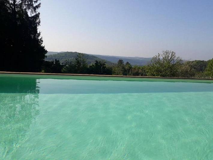 Maison de campagne pour 4 personnes, avec piscine ainsi que jardin et vue - 1