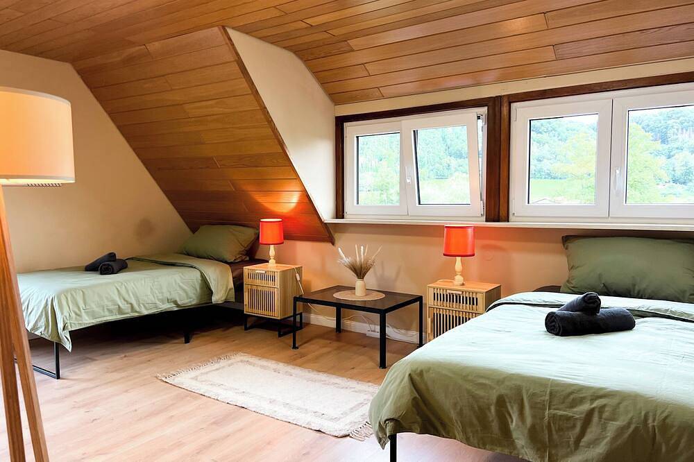 Ganze Wohnung, Geräumige Fewo Untermünkheim • bis 5 Pers./3Sz • Kocherblick & Boho-Stil in Untermünkheim, Hohenlohe