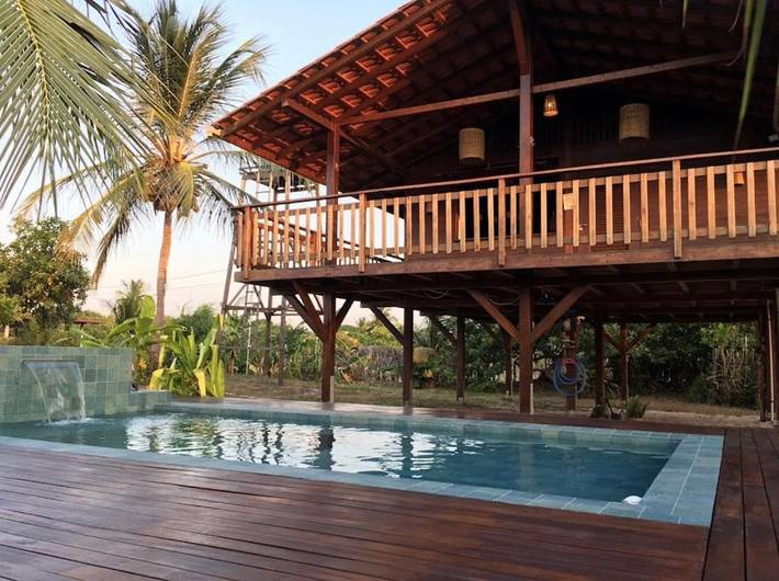 Maison de vacances pour 5 personnes, avec jardin ainsi que piscine et vue