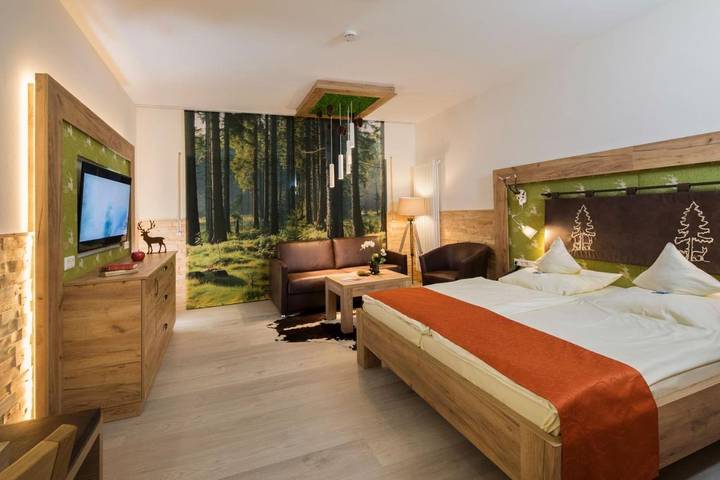 Hôtel pour 2 personnes, avec jardin et sauna ainsi que vue et piscine
