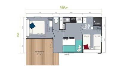 Gîte pour 3 personnes, avec vue et terrasse dans Plage du Portel