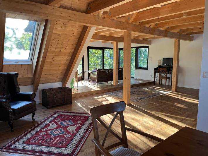 Ferienwohnung für 5 Personen, mit Garten und Ausblick