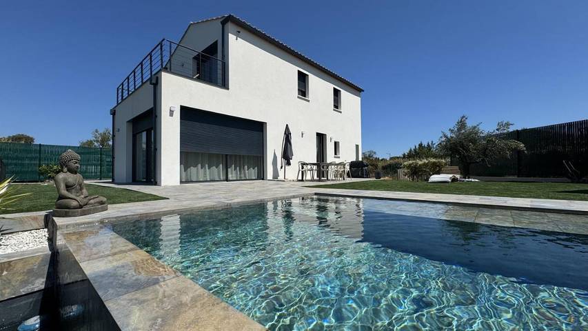 Villa pour 8 personnes, avec Balcon et Terrasse ainsi que Jardin et Piscine à Gignac