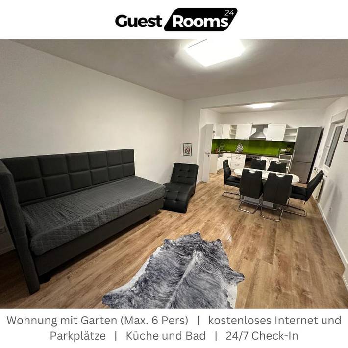 Ferienwohnung für 6 Personen, mit Terrasse und Garten