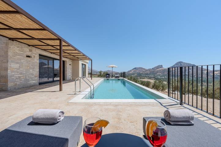 Villa für 4 Personen, mit Meerblick und Pool sowie Garten auf Kreta - 3