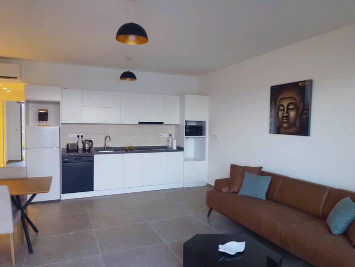 Vacation rental for 3 people, with ocean view and balcony as well as yard in Northern Cyprus