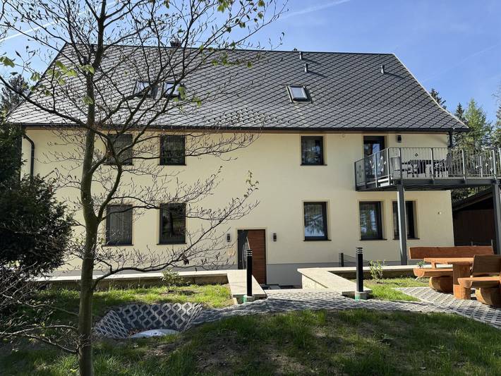 Ferienwohnung für 4 Personen, mit Balkon und Terrasse in Reinhardtsdorf-Schöna