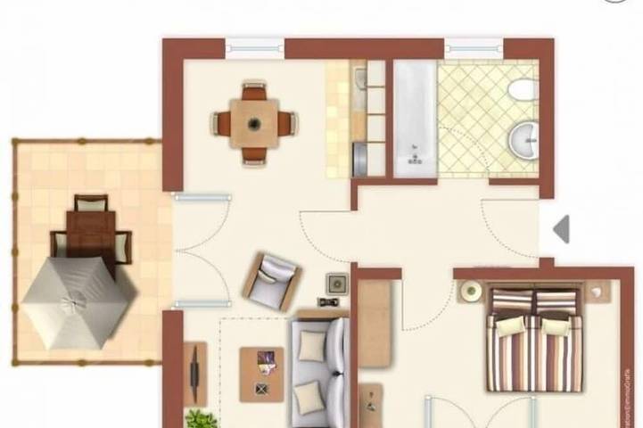 Apartamento de vacaciones para 4 personas, con balcón - 1