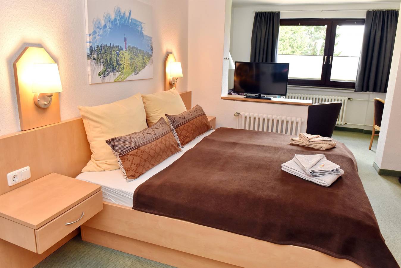 Double room, shower, toilet, ground floor in Braunlage, Harzvorland