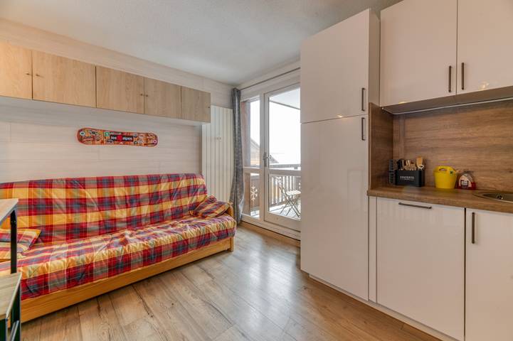 Estudio entero, Apartamento acogedor con balcón y vistas a la montaña in Vénosc, Les Deux Alpes