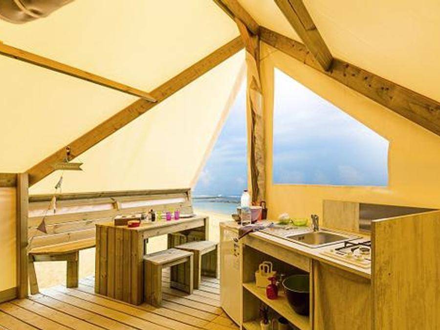 Camping Le Bois Soleil - Tienda de campaña 4 personas - Sahari Junior - sin instalaciones sanitarias in Olonne-sur-Mer, Les Sables-d'Olonne
