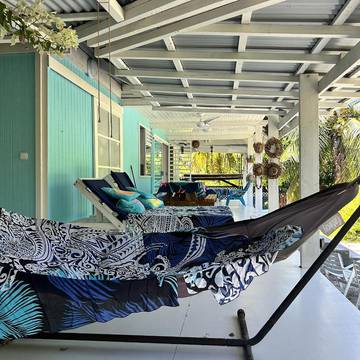 Chambre d’hôte pour 2 personnes, avec terrasse ainsi que jardin et vue dans Rangiroa