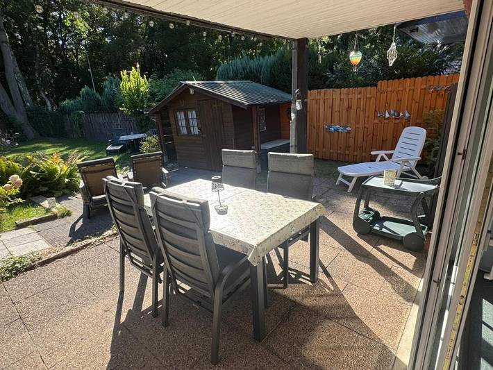 Ferienhaus für 3 Personen, mit Terrasse und Garten sowie Ausblick in der Lübeck