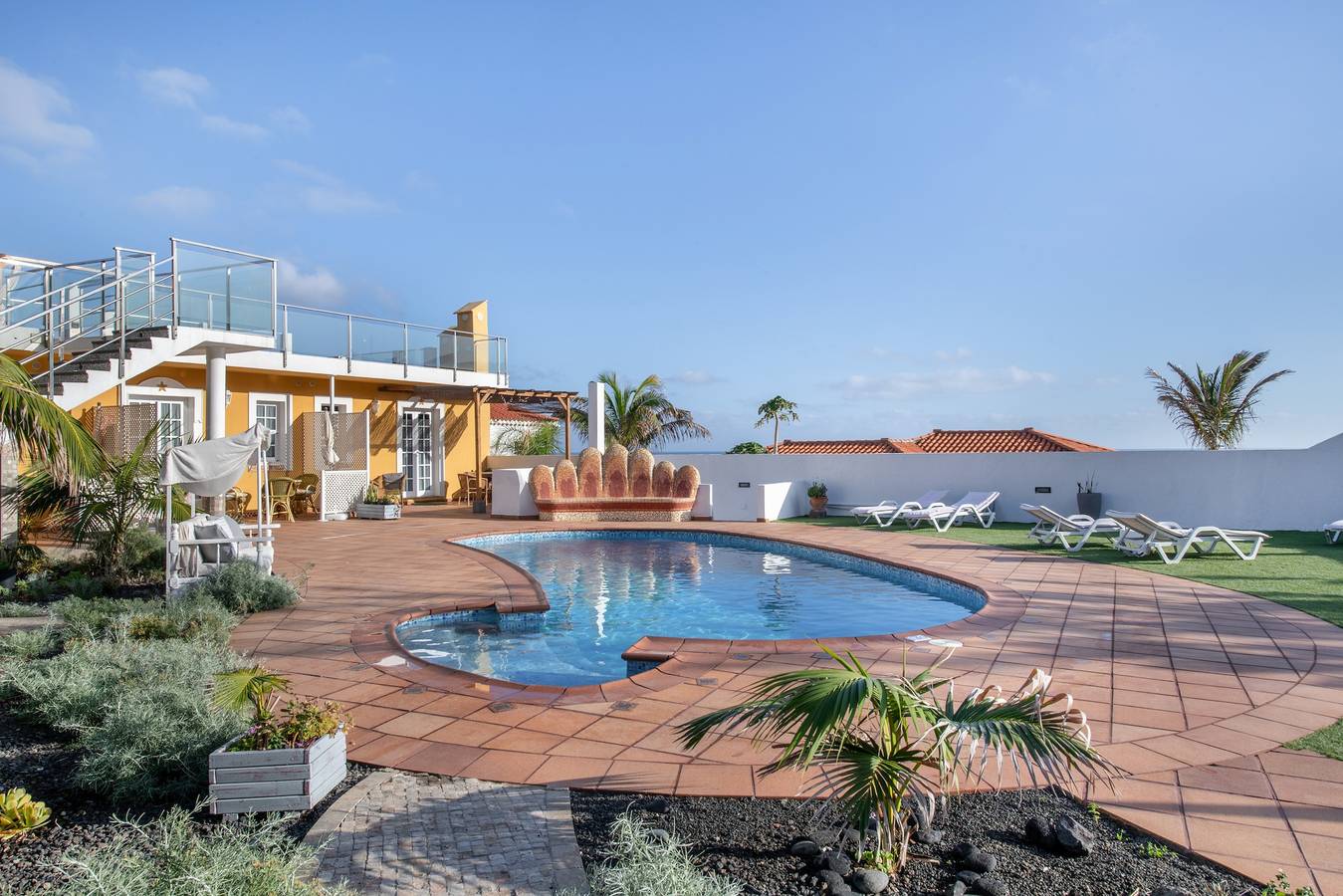 Maison de vacances 'Viento De Sal' avec vue sur la mer, piscine partagée et Wi-Fi in La Cangrejera, Villa de Mazo