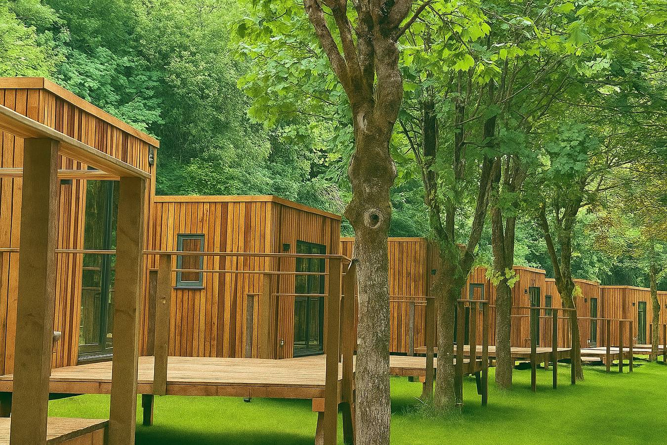 Lodge für 4 Personen mit Balkon/Terrasse in Enschede, Twente