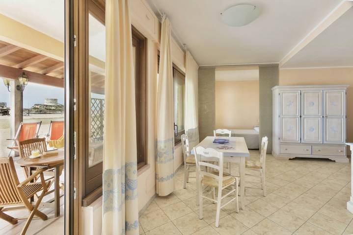 Appartamento per 3 persone, con balcone/terrazza e vista oceano in Bosa Marina