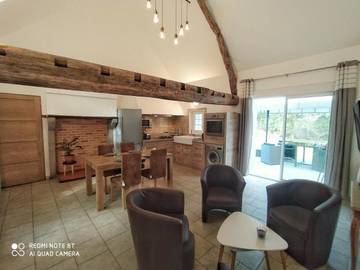 Gîte pour 5 personnes, avec jardin et vue à Saint-Martin-d'Abbat