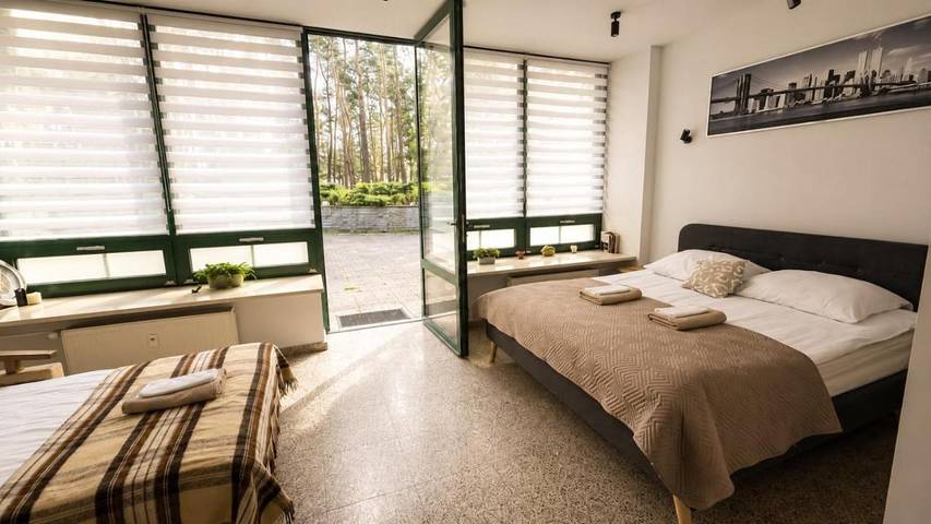 Apartament wakacyjny dla 4 osób, z Taras i Ogród oraz Widok na jezioro i Widok w Serock