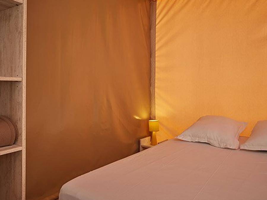 Camping de Schatberg - Safarizelt 5 personen - Eco Lodge Zelt | 2 Schlafz. | 4/5 Pers. | Ohne Bad in Limburg (Niederlande)