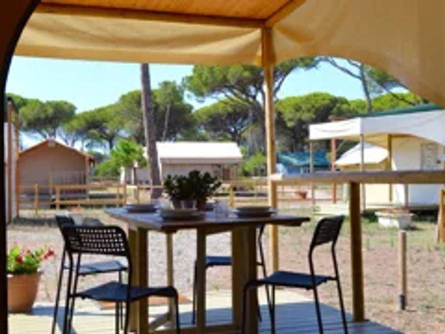 Camping Principina - Canvas and wooden tent 4 persons - Safari Confort (without sanitary facilities) in Grosseto, Parco Naturale della Maremma
