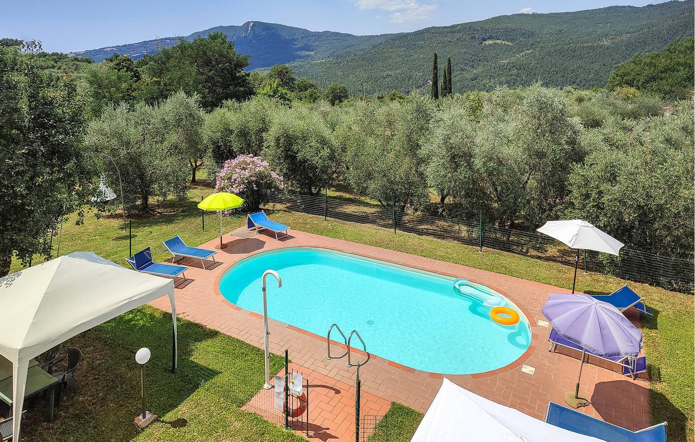 Geräumiges Apartment mit einem Schlafzimmer, Pool und Garten in der Nähe von Fiume Fiora in Santa Fiora, Grosseto Provinz