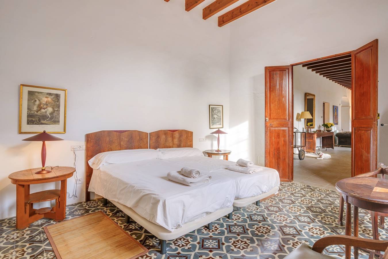 Ferienhaus 'Possessio Sa Barrala Casa Del Señor' mit Blick auf die Berge in Es Trenc, Campos